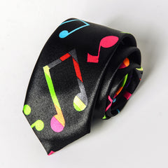 Fashion Casual 5cm Piano Tide Student Note Personality Music Narrow Tie